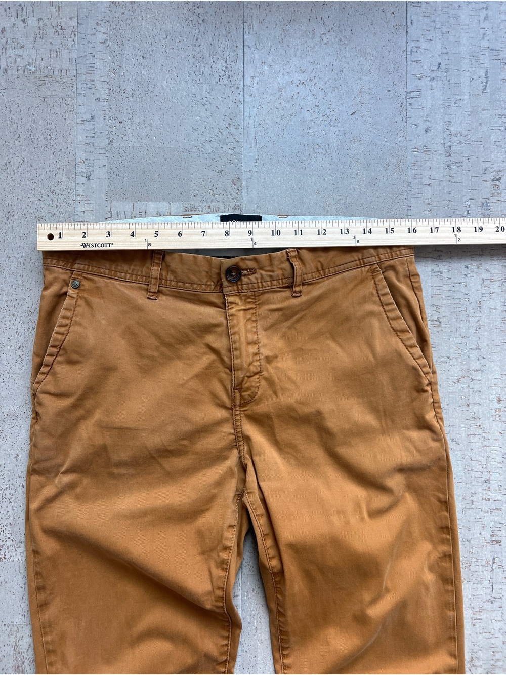 Scotch & Soda Mott Slim Chino Pants Men’s 32x31 Camel Brown Stretch Cotton - Picture 6 of 11